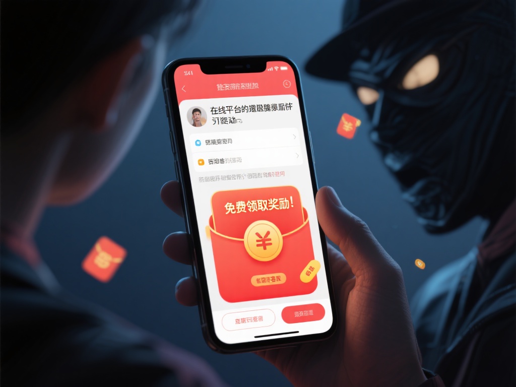 在线平台的骗局层出不穷，不法分子可能通过伪造红包活