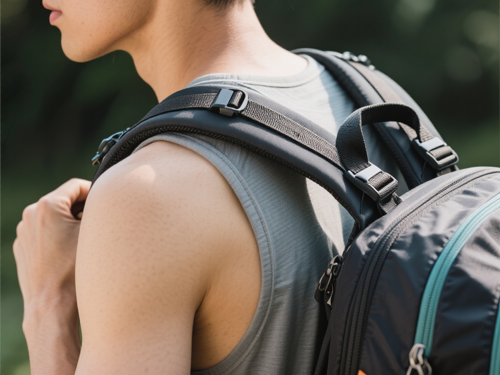 在选购时，建议试背并观察背包肩带是否符合人体工学设